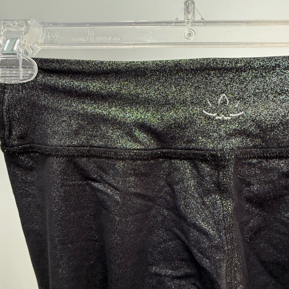 Beyond Yoga Womens Metallic Foil Leggings Black Silver SP16AW Size S Small - Picture 5 of 5